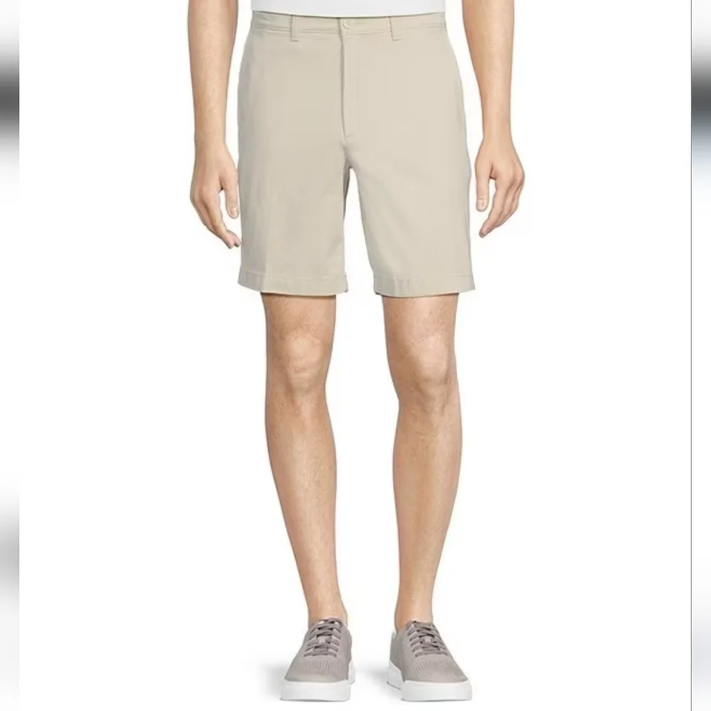 NWT Men's Roundtree & Yorke Casuals 7" Straight Fit Flat Front Shorts - Picture 1 of 7
